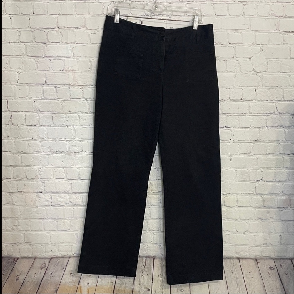 Ann Taylor Loft Black Straight Leg Mid Rise Casual Dress Pants Size 6